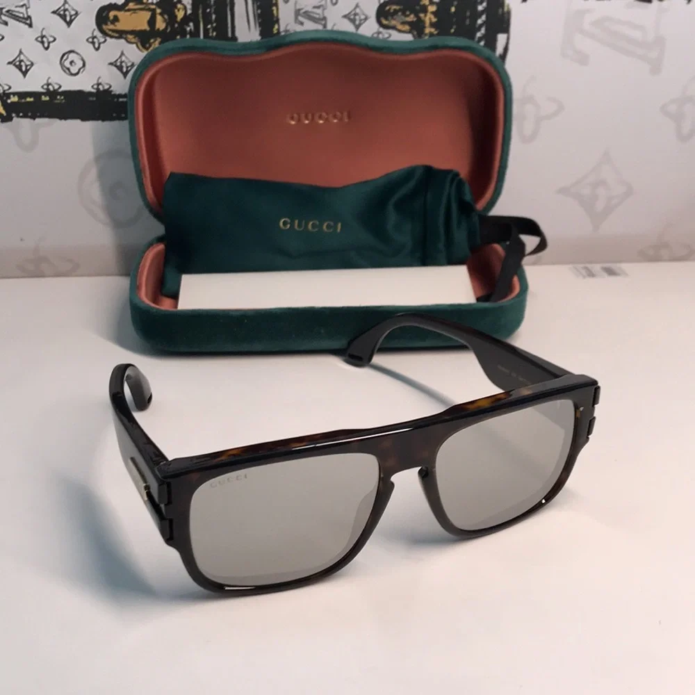 New Authentic Gucci Tortoise Shell Sunglasses GG0664s 004